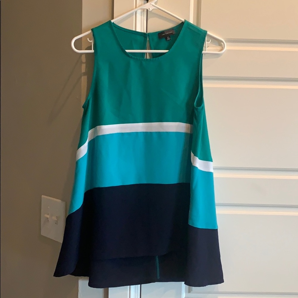 Color block tank blouse